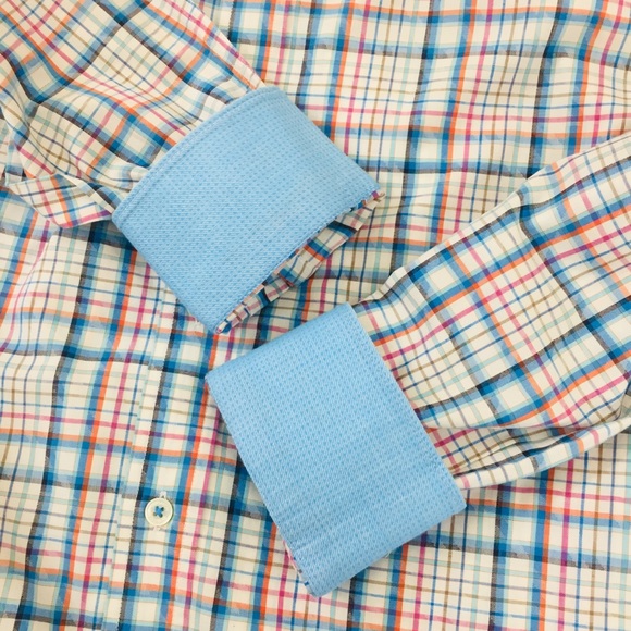 Bugatchi Plaid Dress Shirt - M - Picture 6 of 6